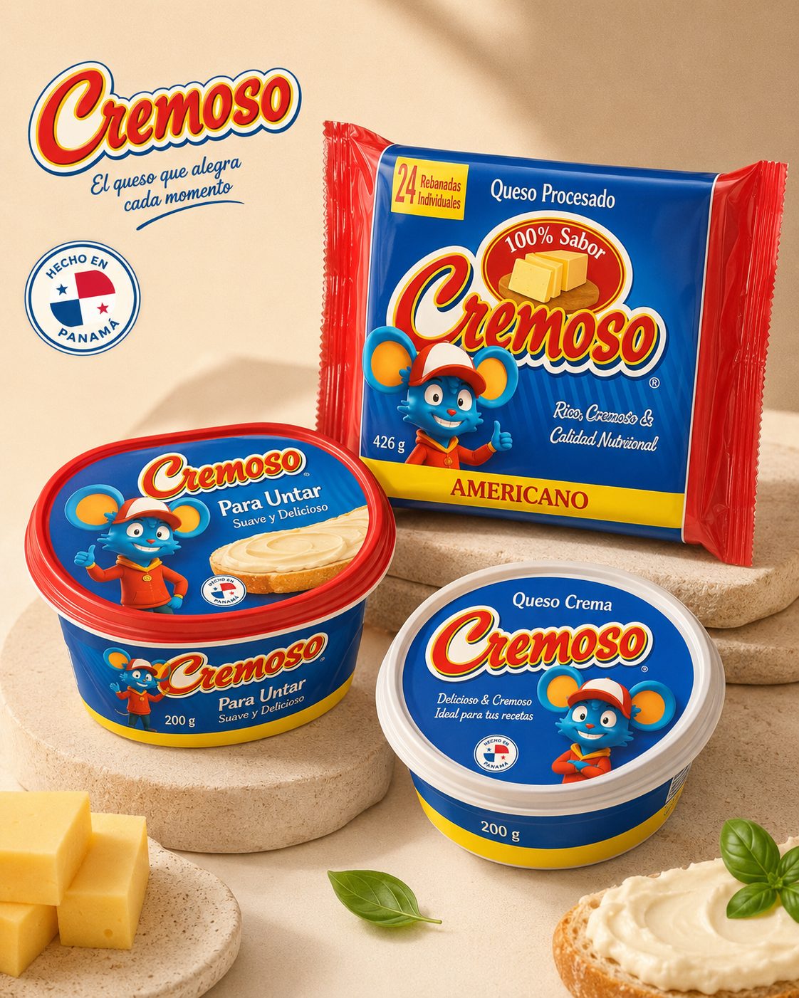 Aplicación a packaging: queso procesado, untar y crema